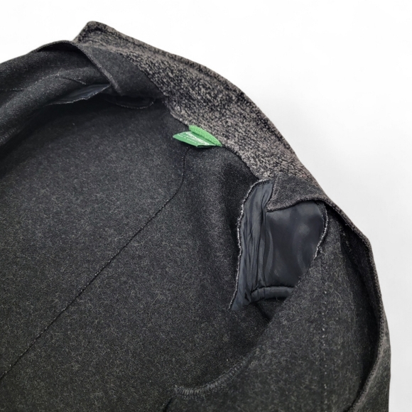 Geiger Austria Grey Boiled Wool Jacket Mock Neck Button Coat Women’s EU 40 US M - Picture 12 of 17